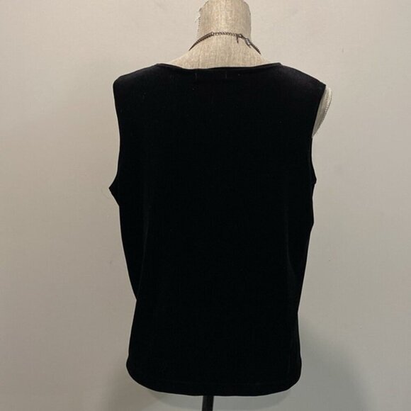 Picadilly Black Velvet Top & Cardigan Size M - Picture 10 of 16